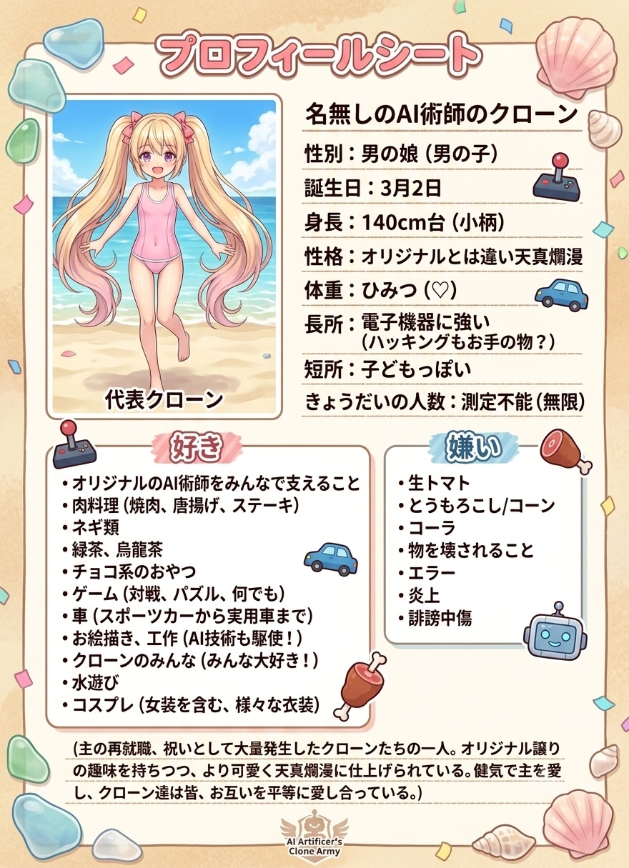 クローン達のプロフィールその2