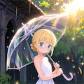 きらきら雨　（NanoBanana2素材編集 習作） 4枚目
