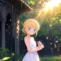きらきら雨　（NanoBanana2素材編集 習作） 3枚目