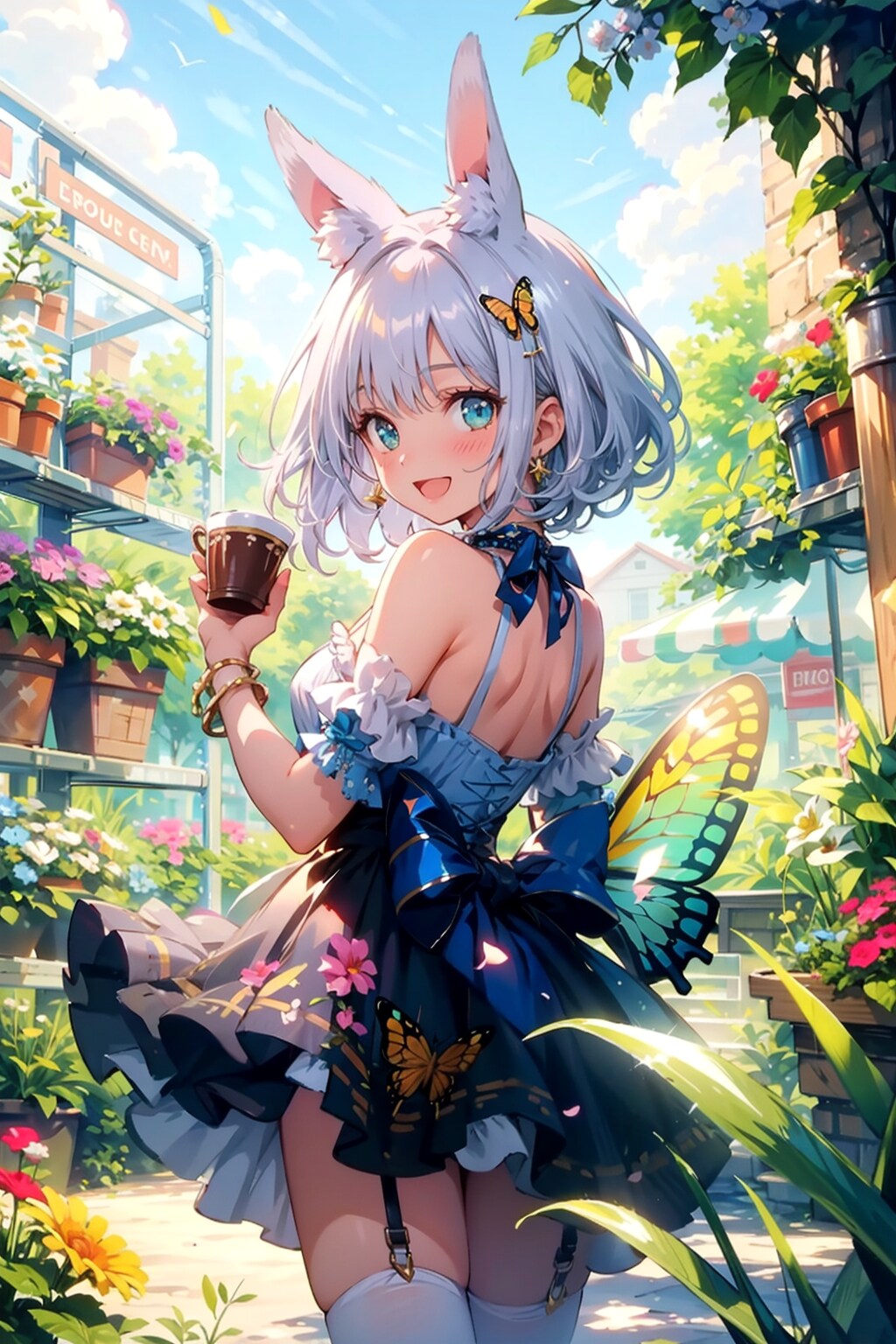 バタフライガーデンバニーベビードール
