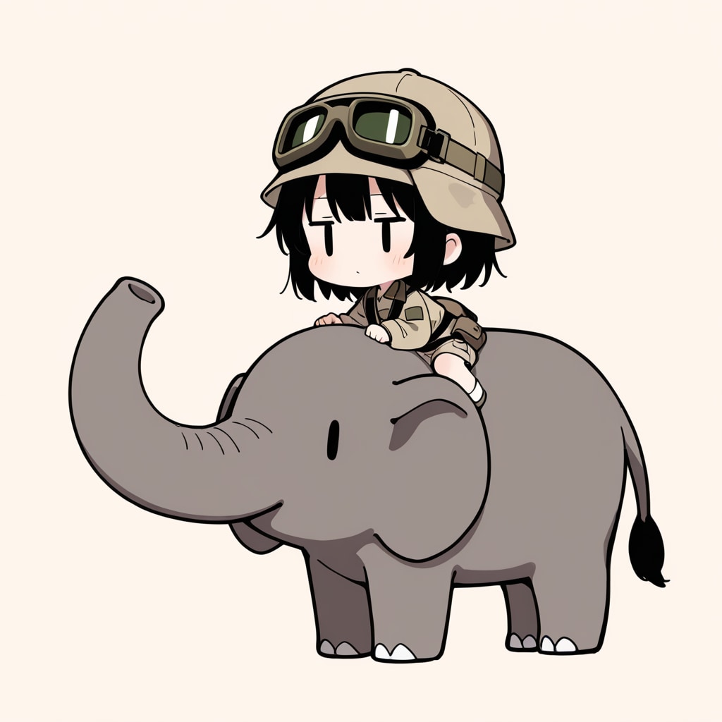 象にのってみる