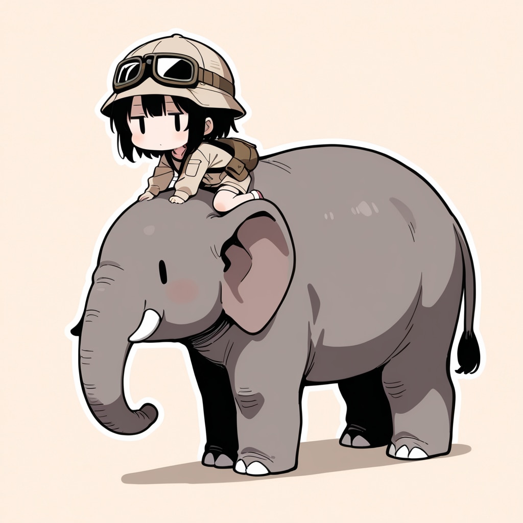 象にのってみる