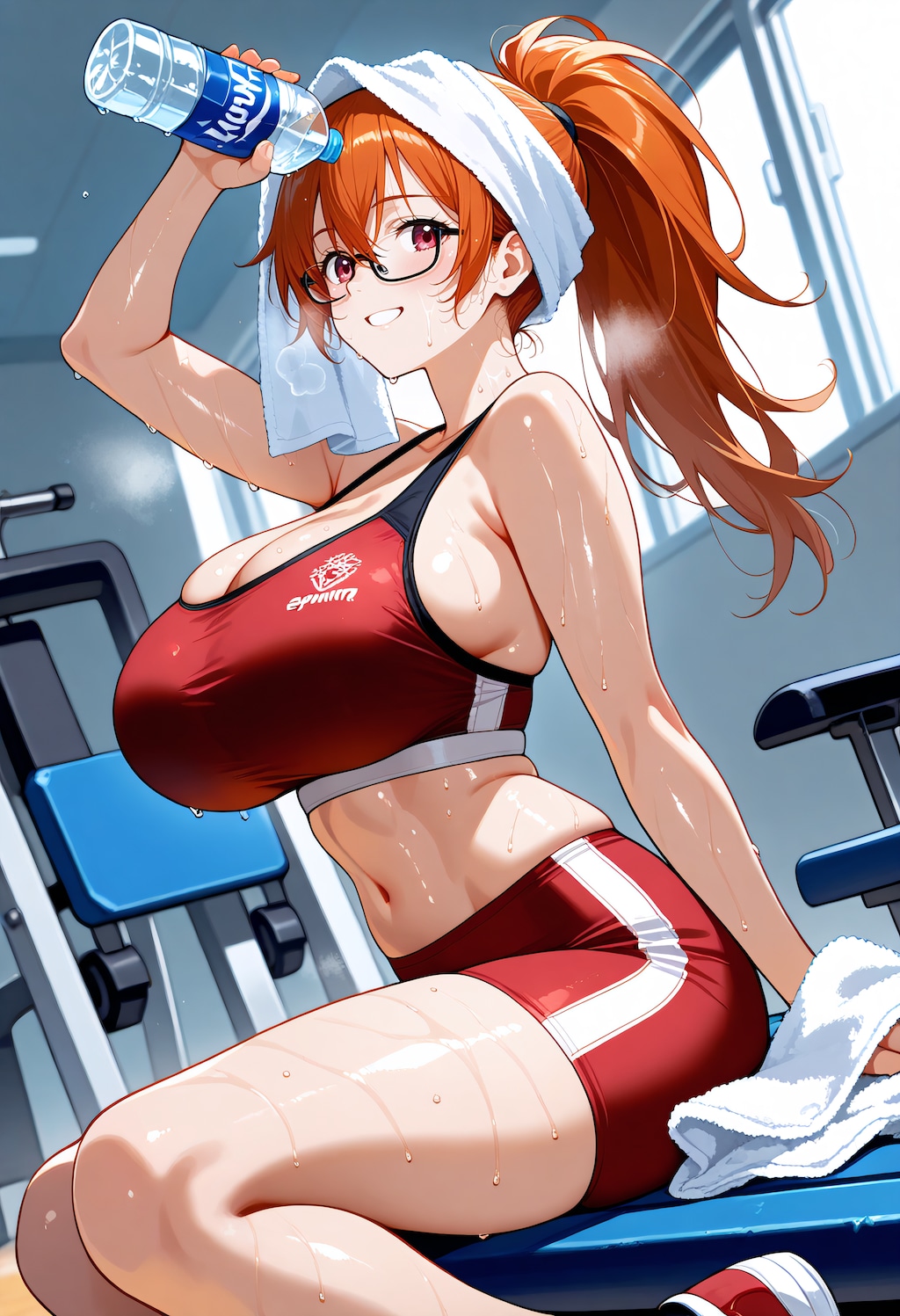 【今日の腹筋】ひと休み、水分補給！