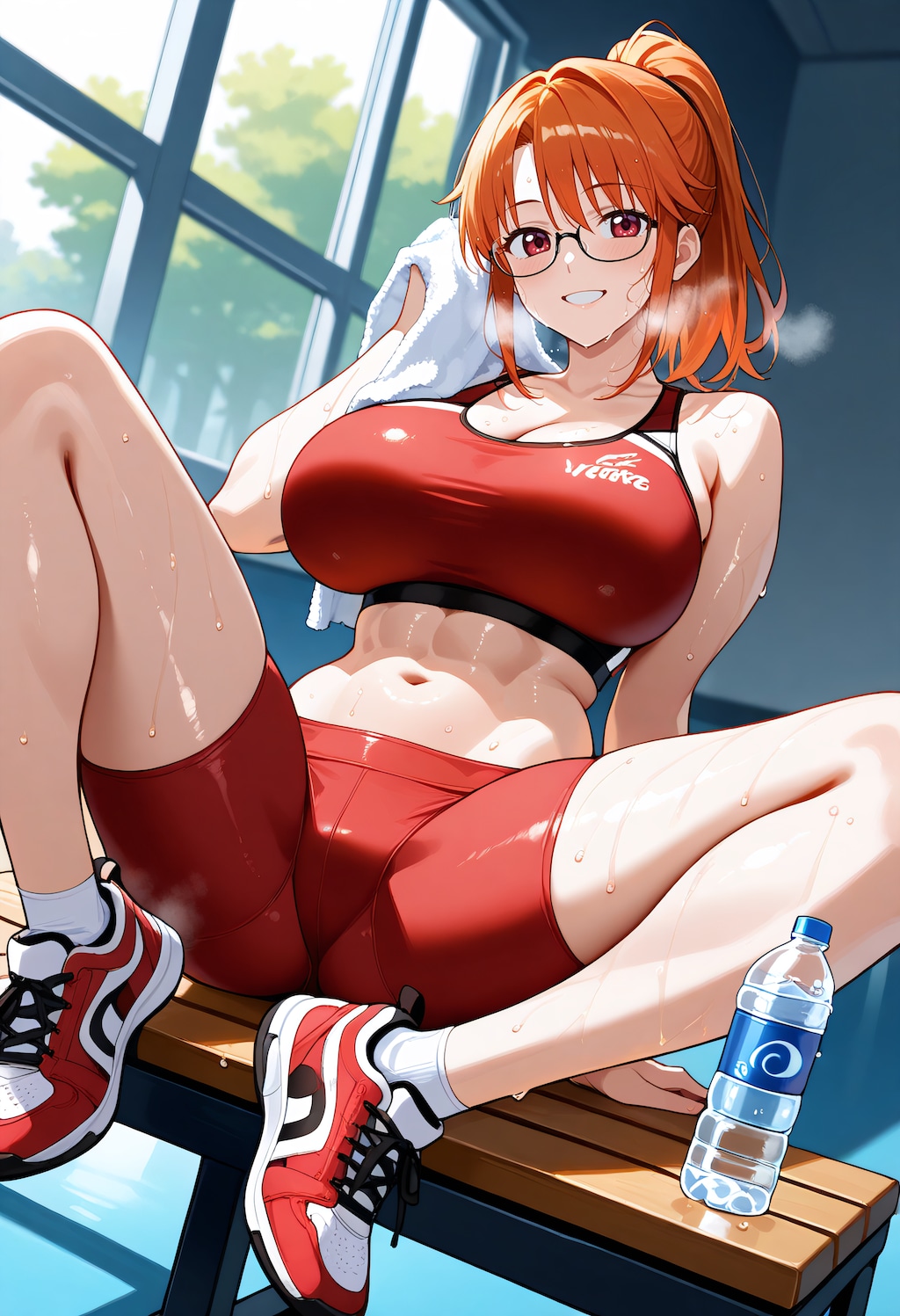 【今日の腹筋】ひと休み、水分補給！