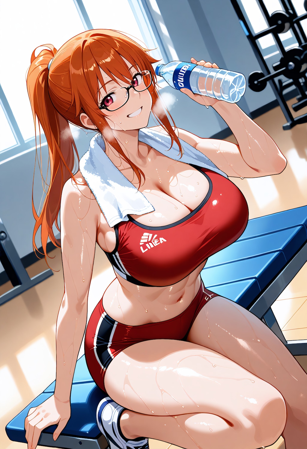 【今日の腹筋】ひと休み、水分補給！