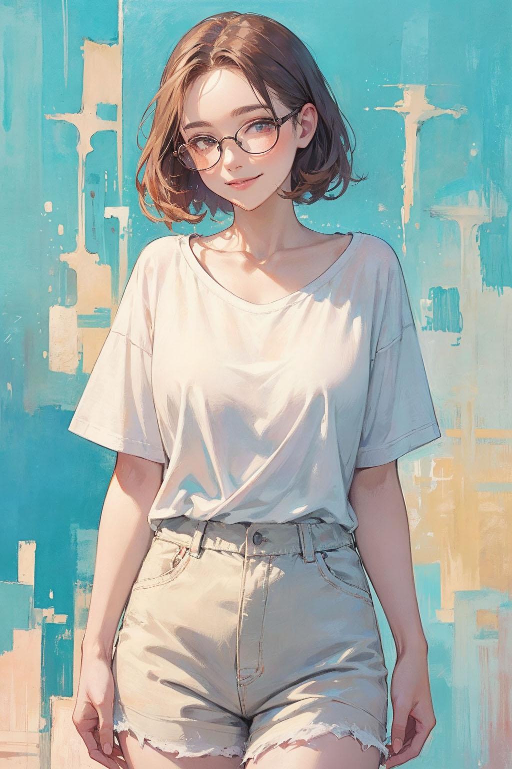 アート調の “めが×でこ” さん #1