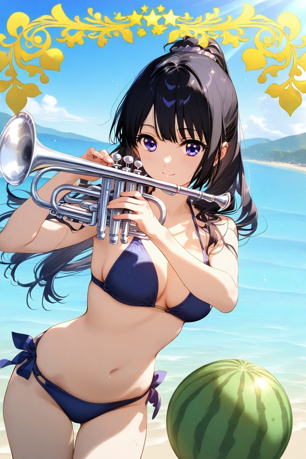 麗奈のでビキニでトランペット👙🎺❤️
