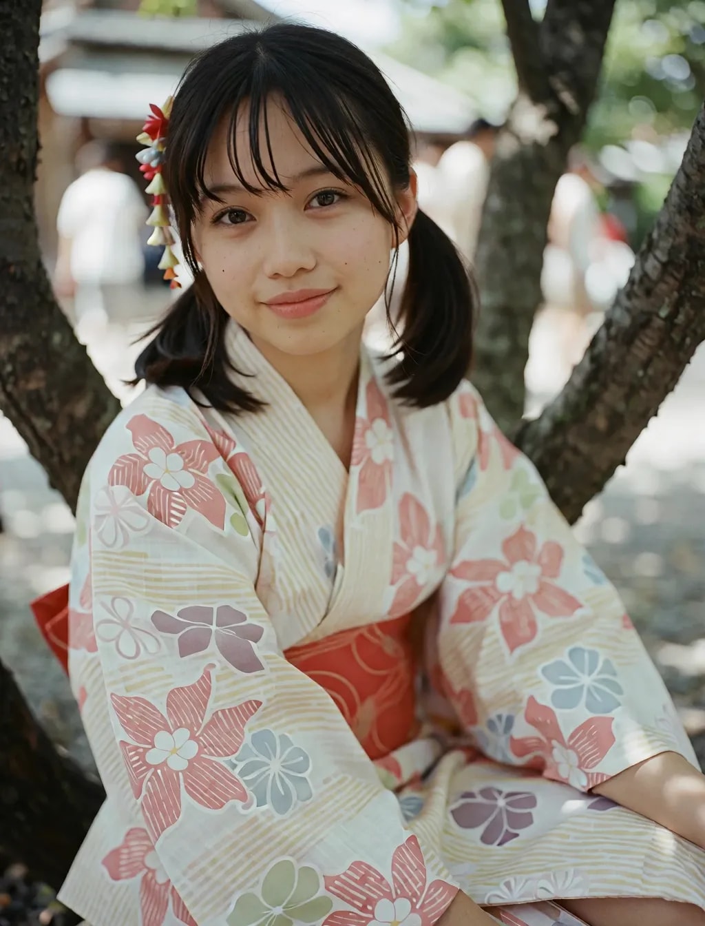 普通の子の浴衣
