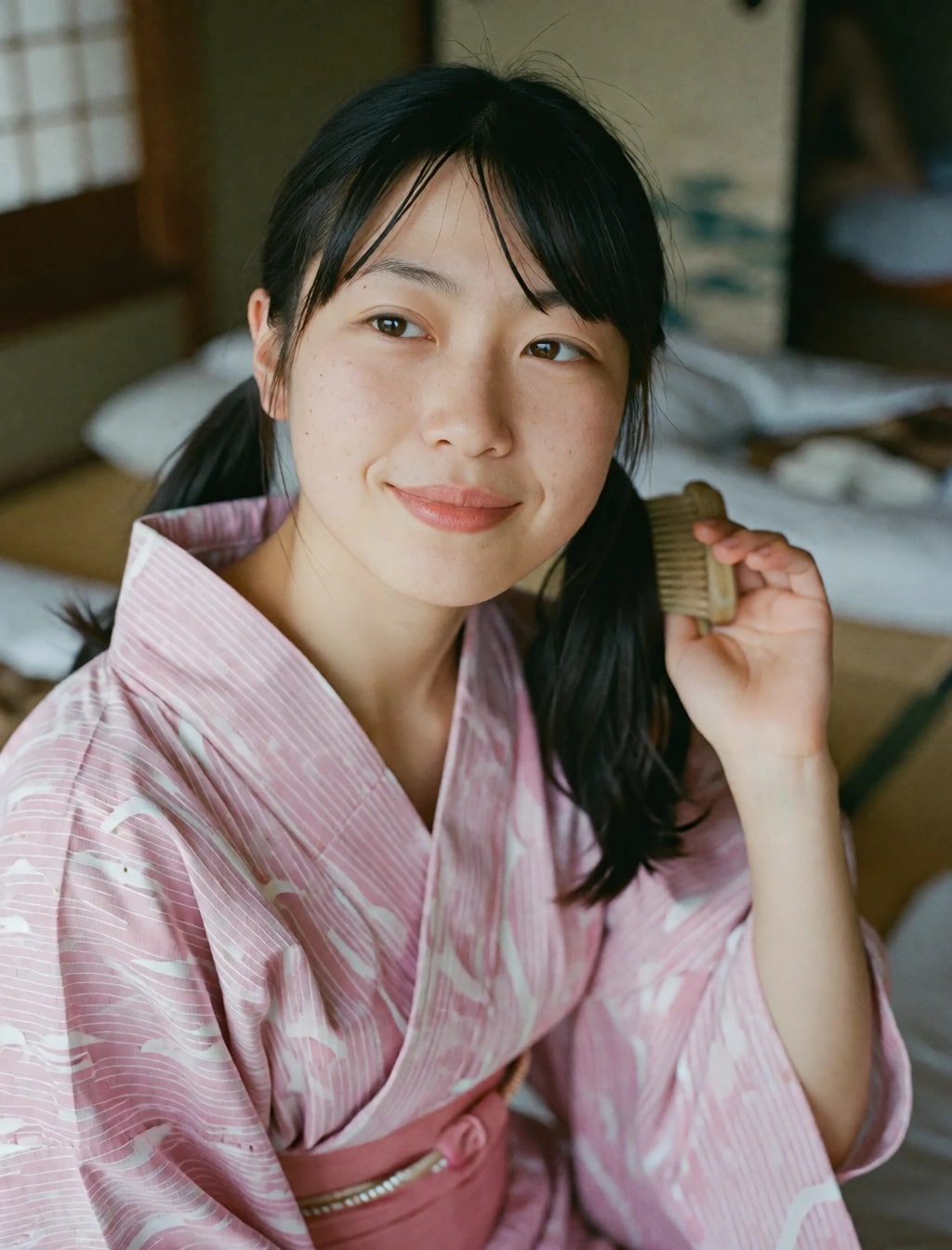 普通の子の浴衣