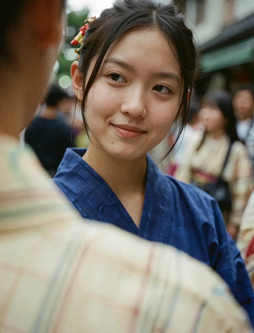 普通の子の浴衣