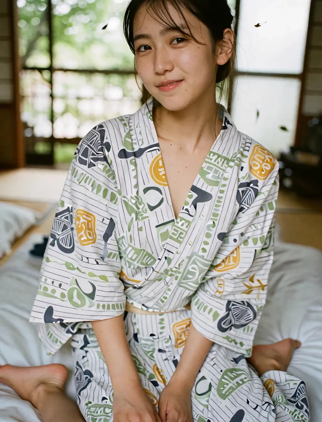 普通の子の浴衣