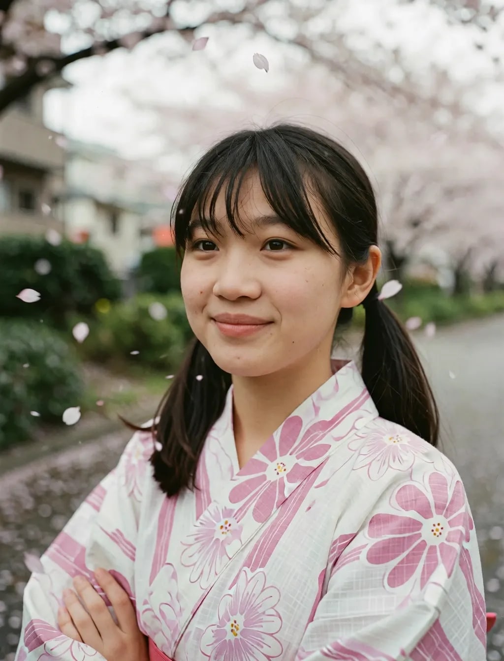 普通の子の浴衣