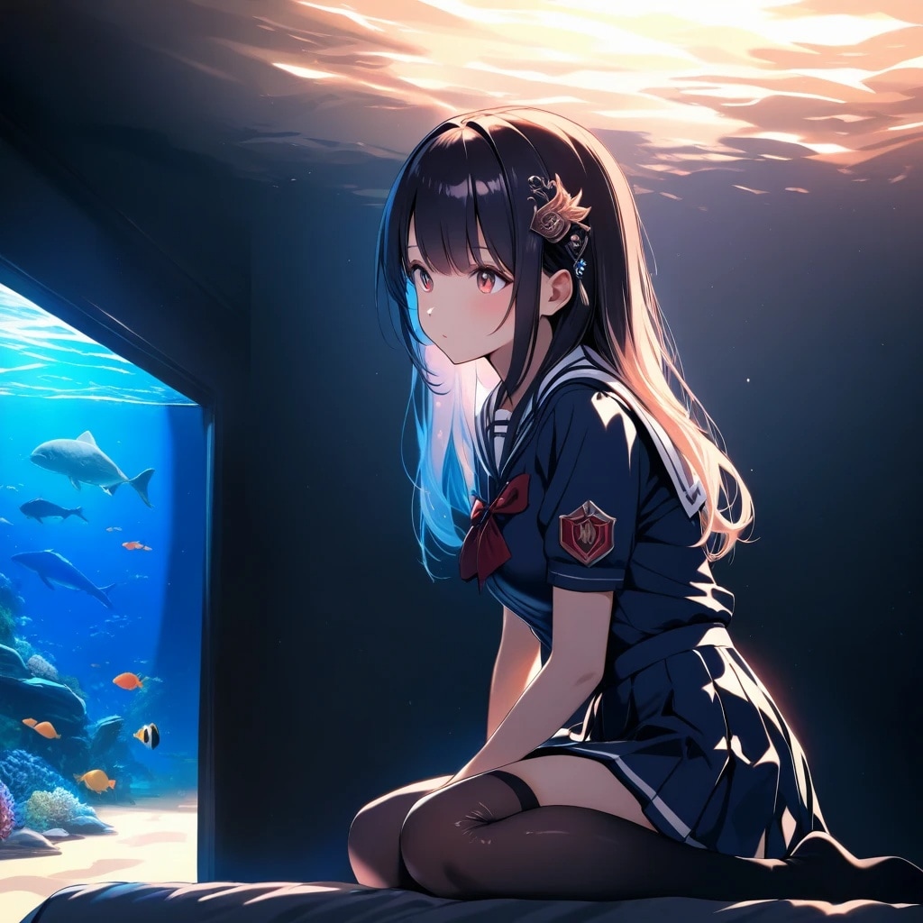 水槽の中の稚魚