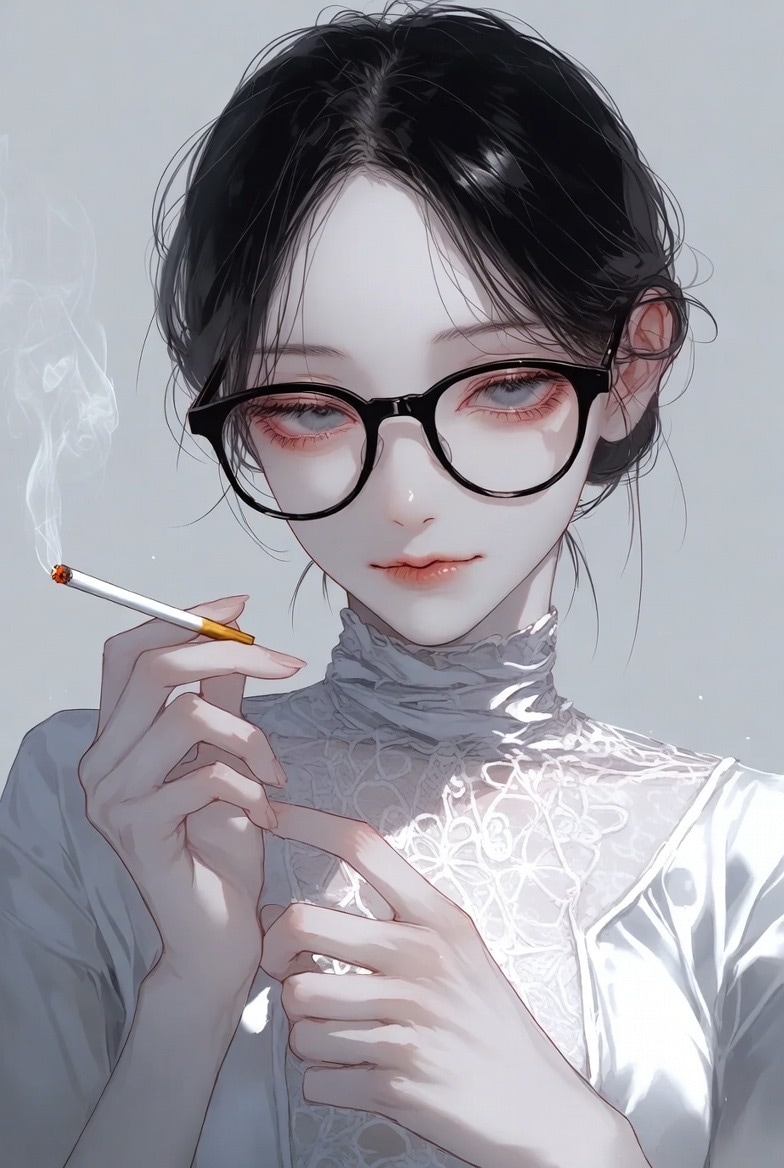 煙草を吸っている女の子 | の人気AIイラスト・グラビア