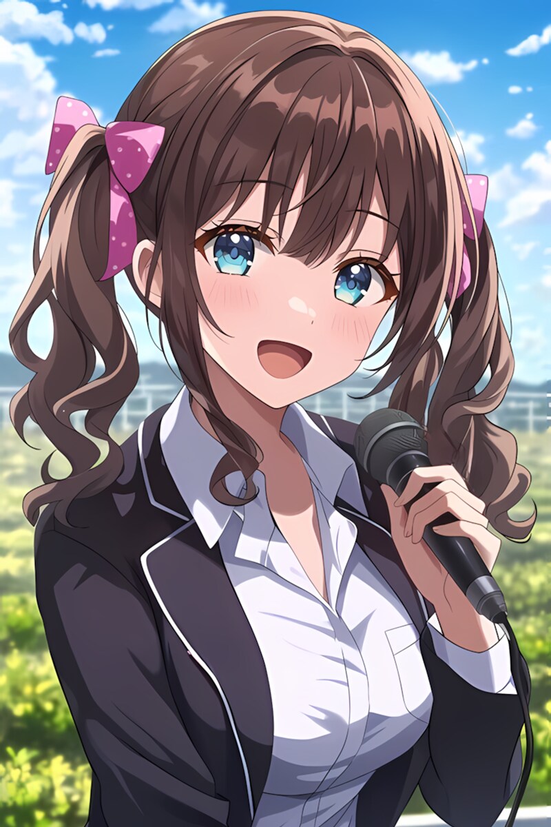 茶畑を取材