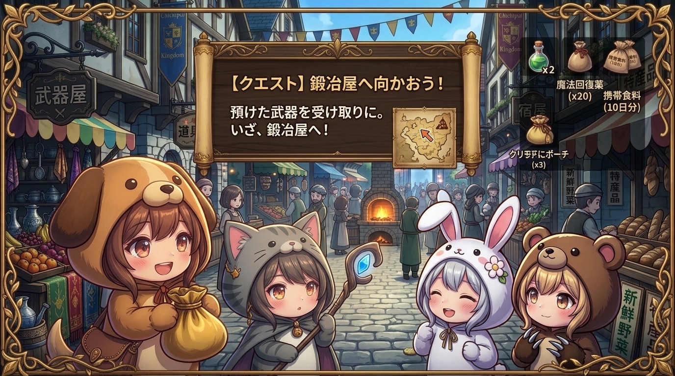 【KIGURUMI QUEST＃１０】鍛冶屋に武器を取りに行く | の人気AIイラスト・グラビア