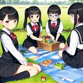 芝生でピクニック 2枚目