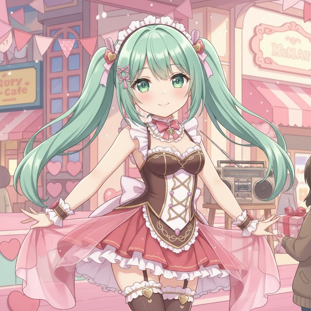 みどツイさん。2月13日 #世界ラジオデー。バレンタインメイド。 | の人気AIイラスト・グラビア