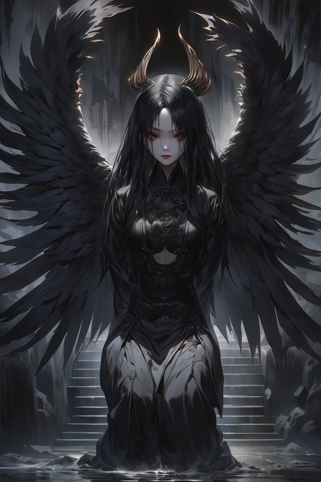 鴉女 | の人気AIイラスト・グラビア