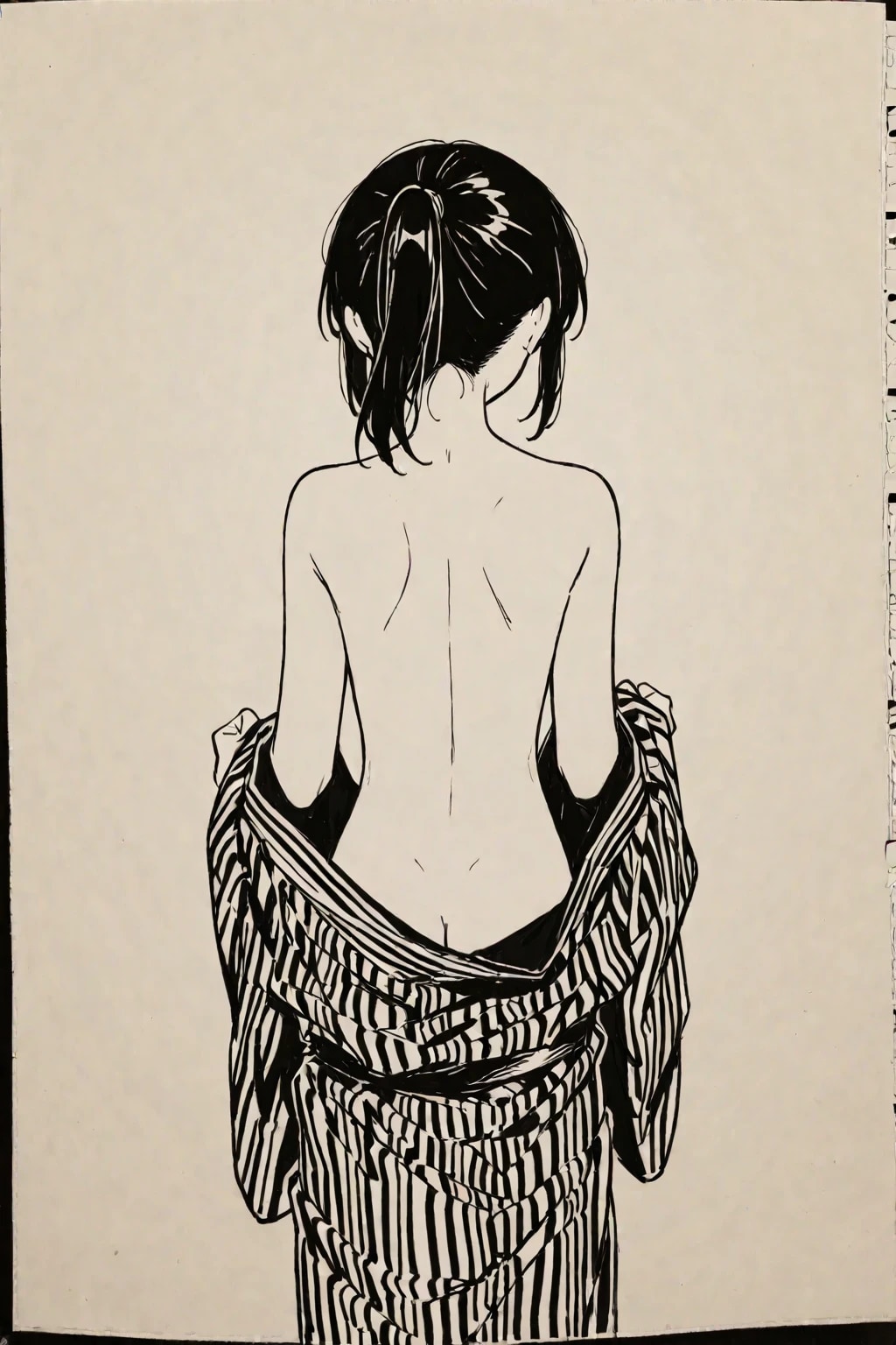 浴衣と背中