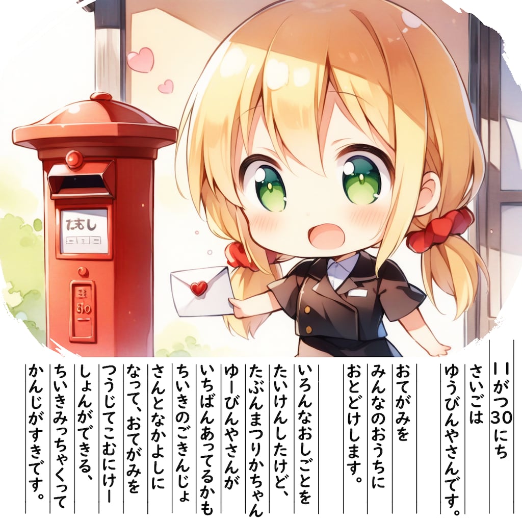 【絵日記】ゆーびんやさんです