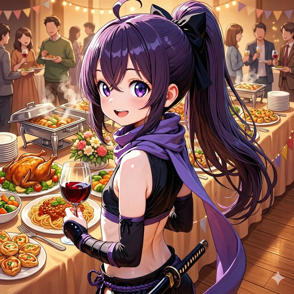 葡萄ジュースとクノイチ | の人気AIイラスト・グラビア