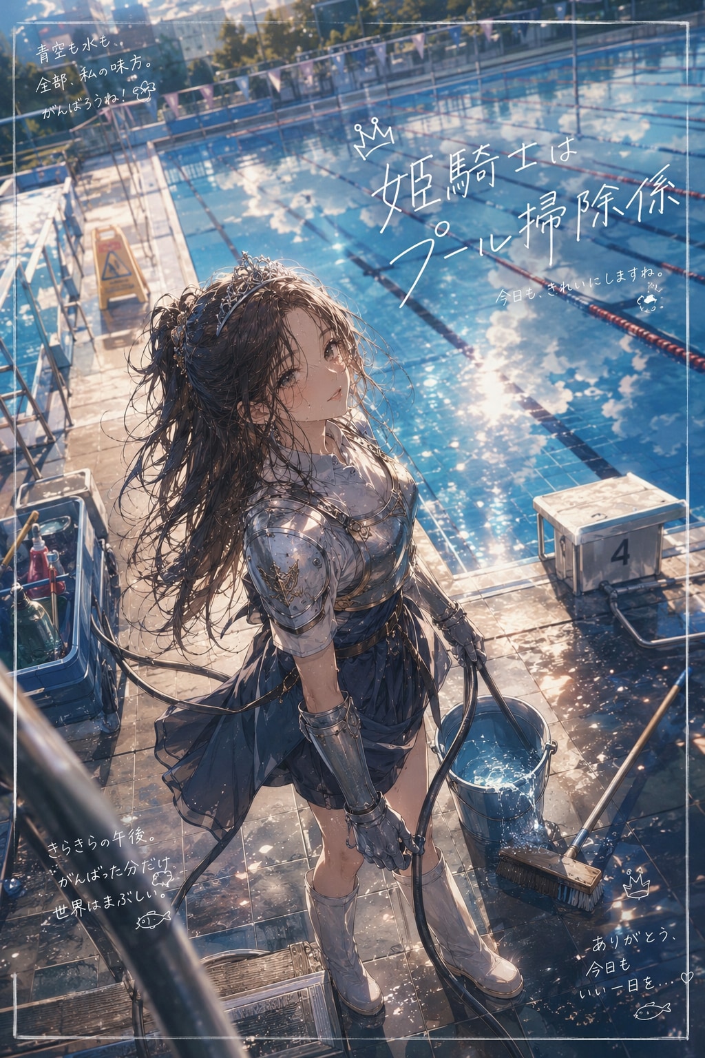 姫騎士はプール掃除係