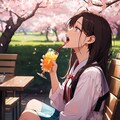 [5枚] 涙の桜の下で（花と少女・一般向けの１０） 3枚目