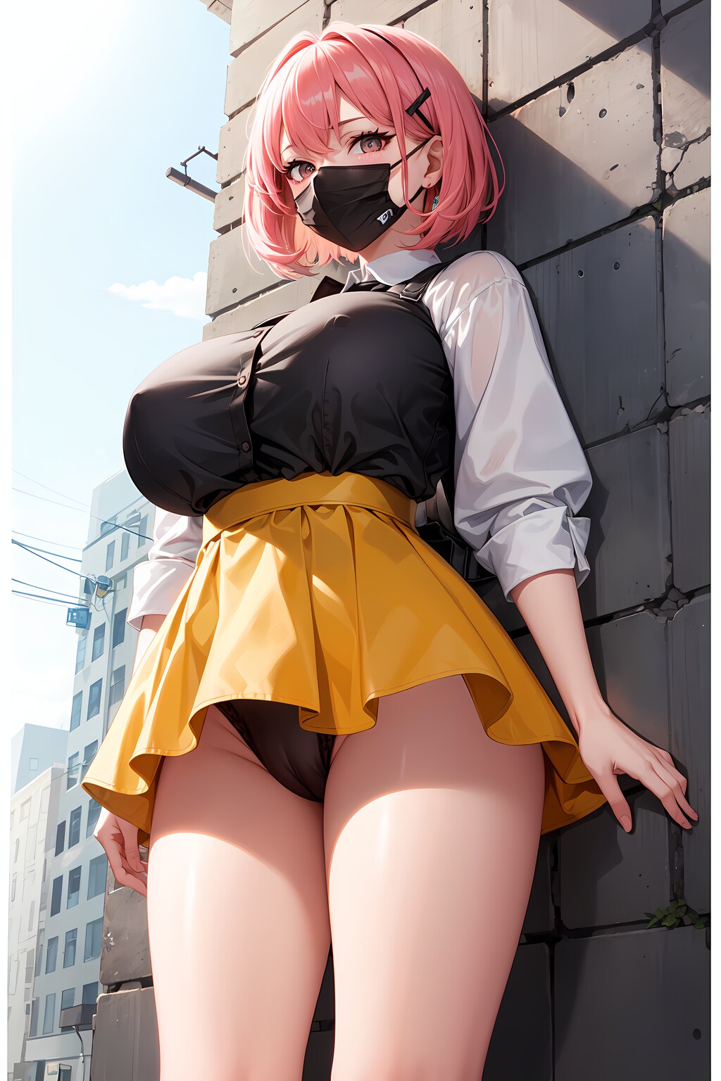 timidoさん　恥ずかしいからマスク着用　でもパンツは見せてくれる