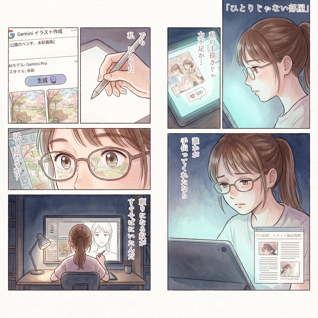 #048 ひとりじゃない部屋　★AI併用作品★