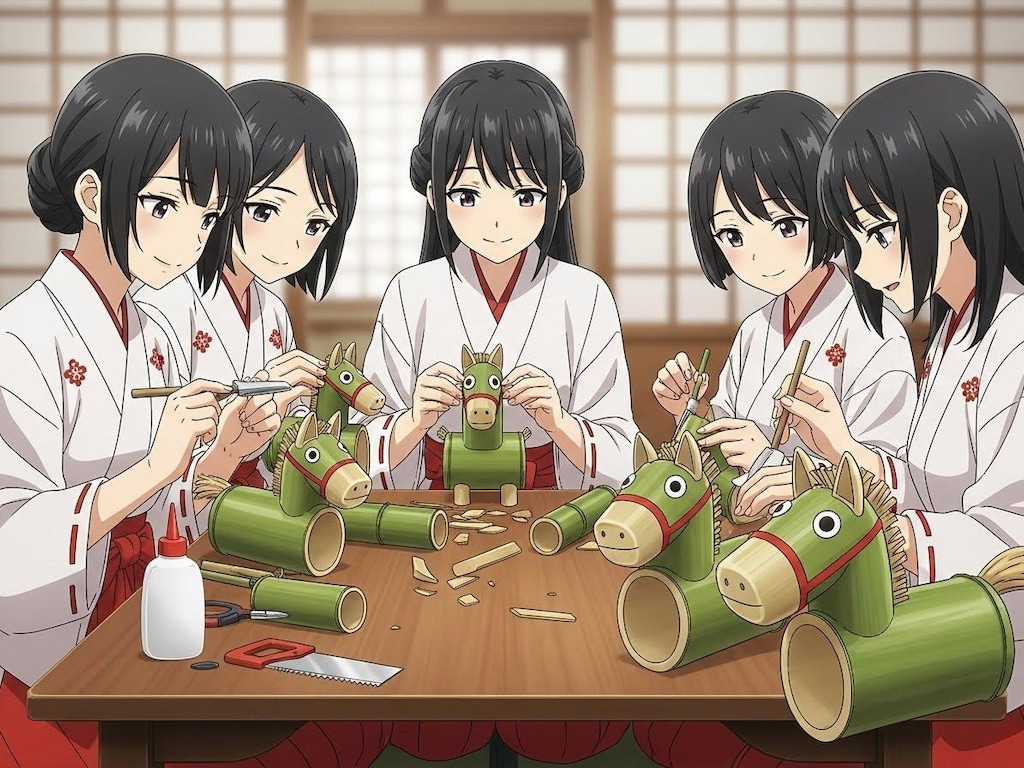 来年の干支の縁起物を作る