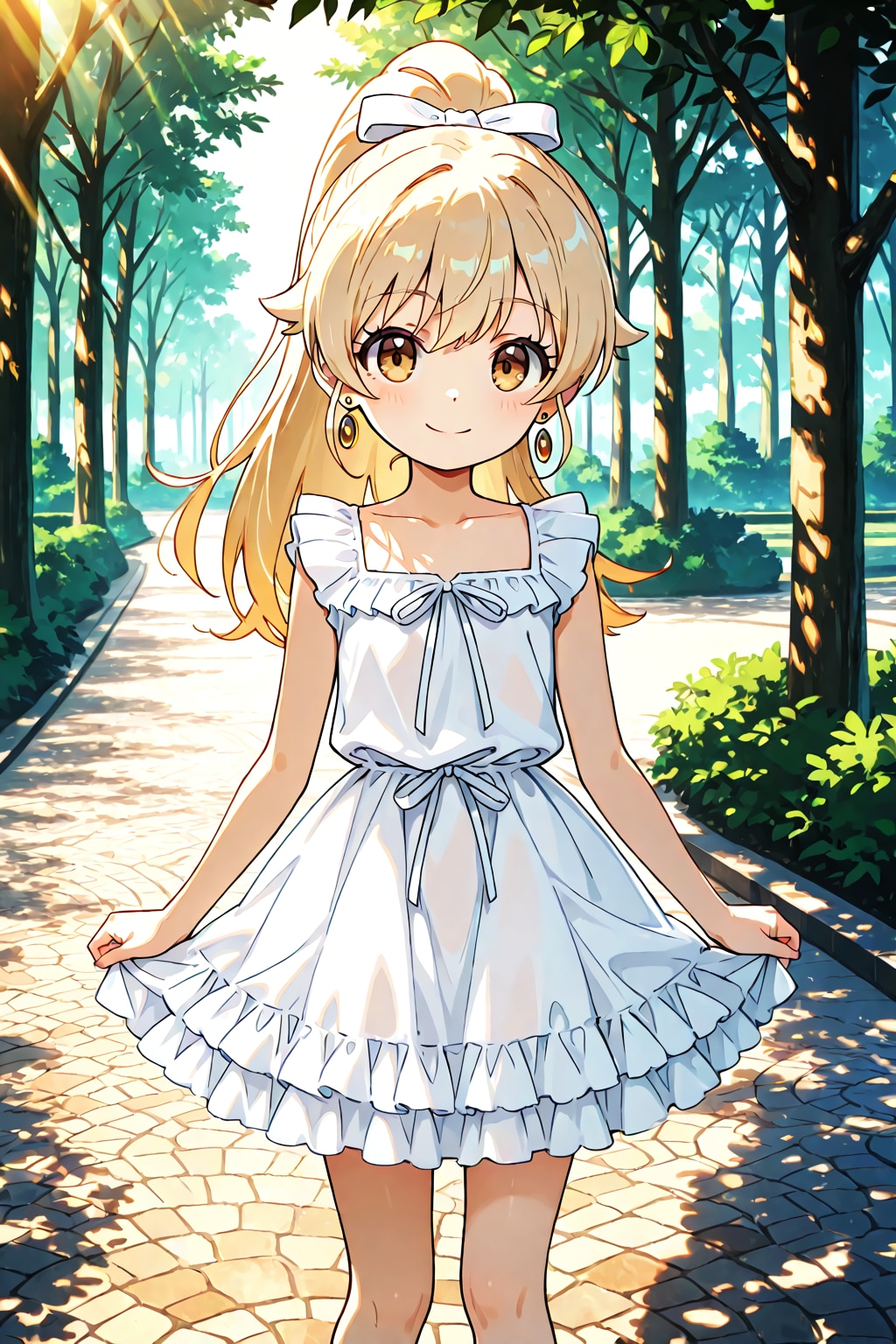 白いドレスと突風 | の人気AIイラスト・グラビア
