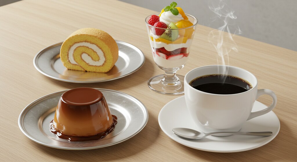 深夜食堂のミニパフェデザートセット