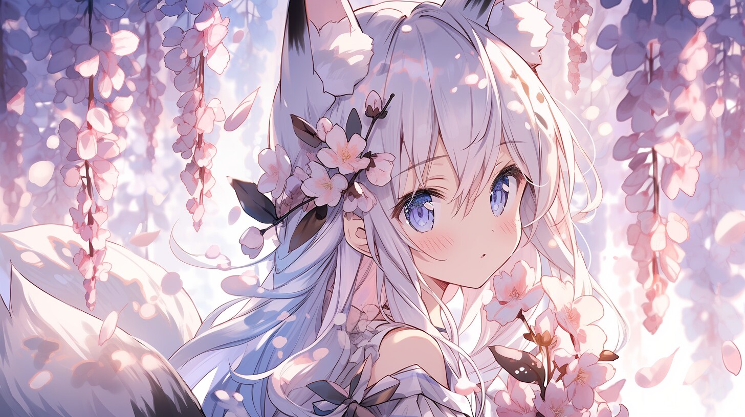 藤の花に囁く狐娘の秘密