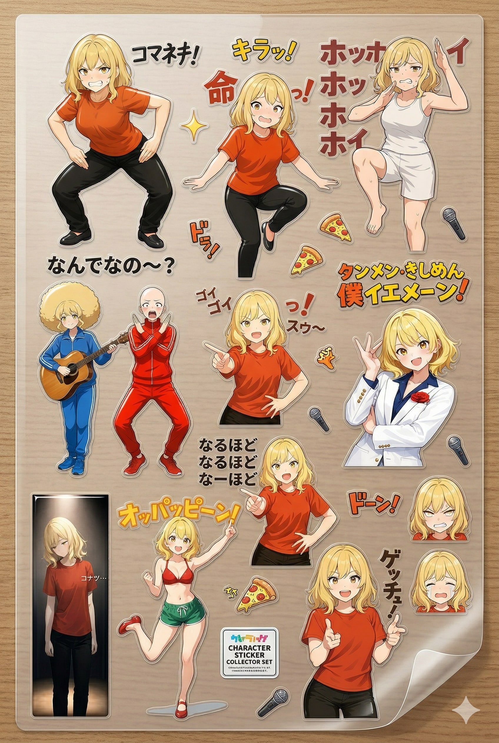 湖夏のギャグ練習シール