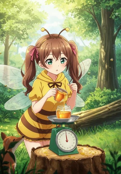 ハチミツを計量 | の人気AIイラスト・グラビア