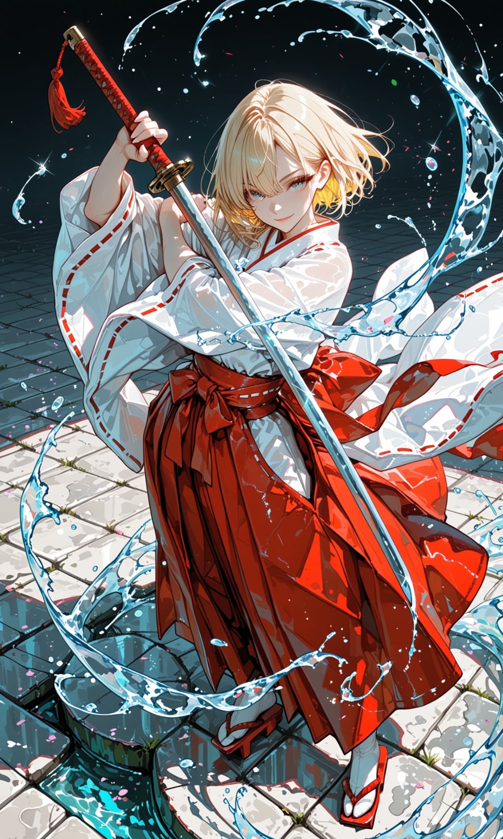 水舞う巫女