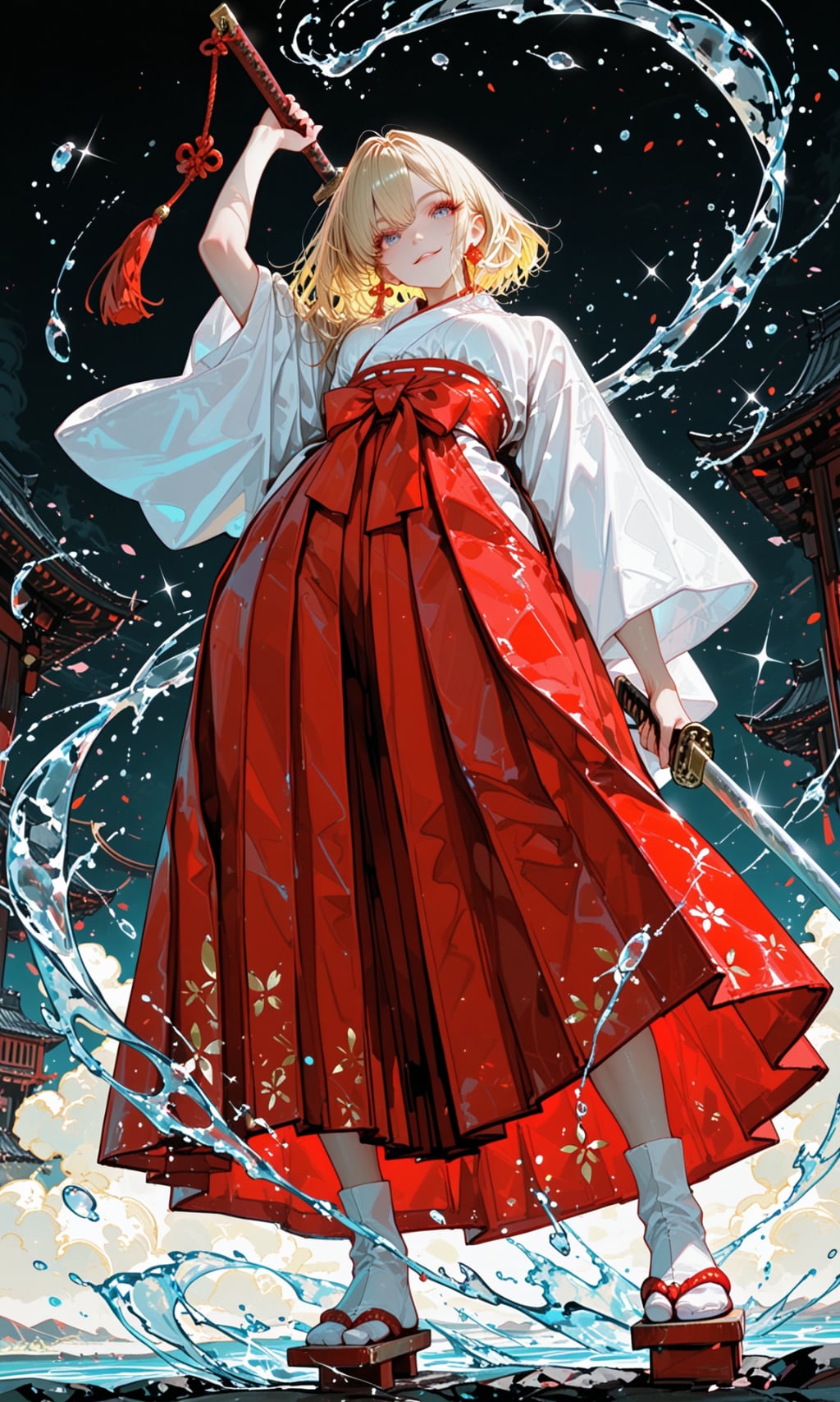 水舞う巫女