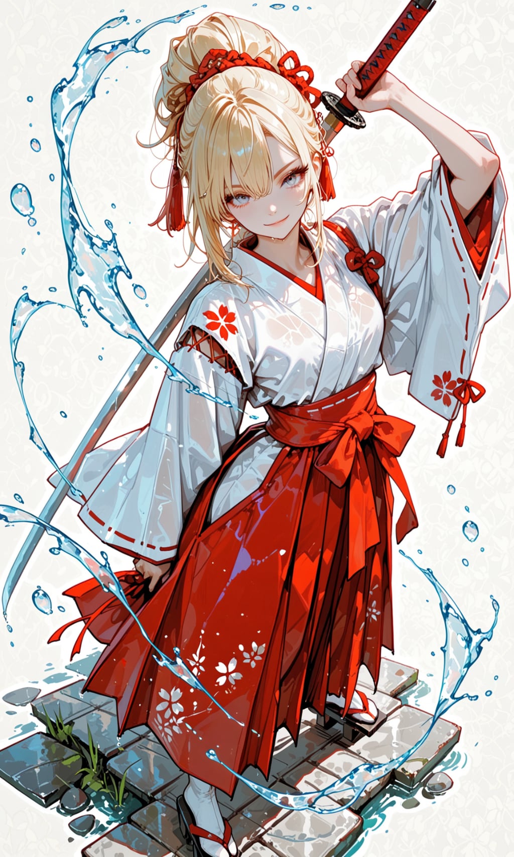 水舞う巫女