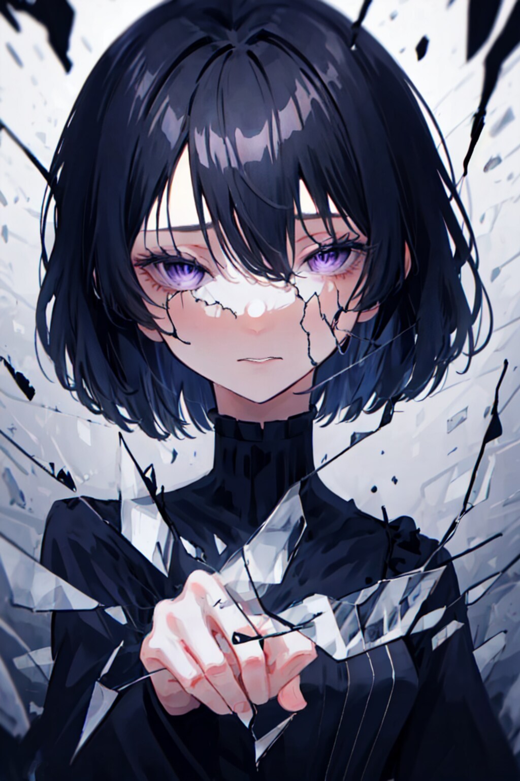 砕け散る