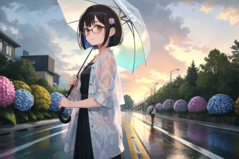 梅雨入りチャレンジ ちちぷい生成版 | の人気AIイラスト・グラビア