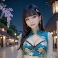 チャイナドレスの美女 4枚目