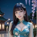 チャイナドレスの美女 3枚目