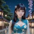 チャイナドレスの美女 2枚目