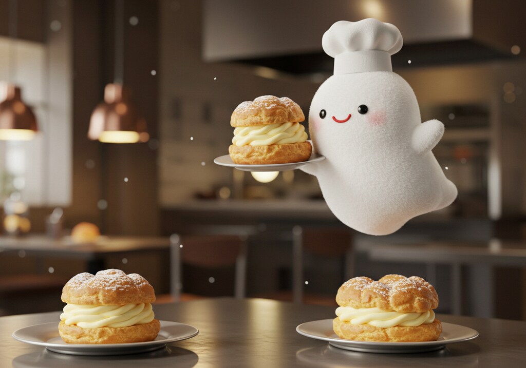 デザートのお化けパティシエ御手製シュークリーム