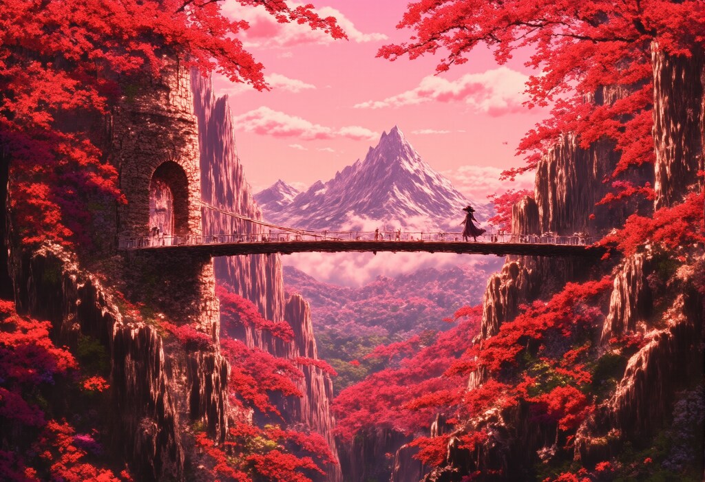 紅葉の峡谷