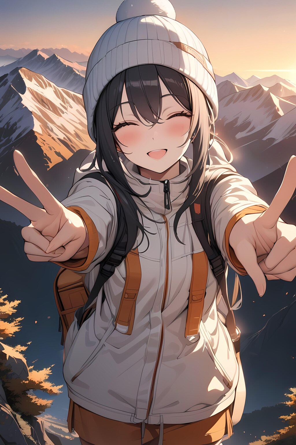 登山　記念撮影