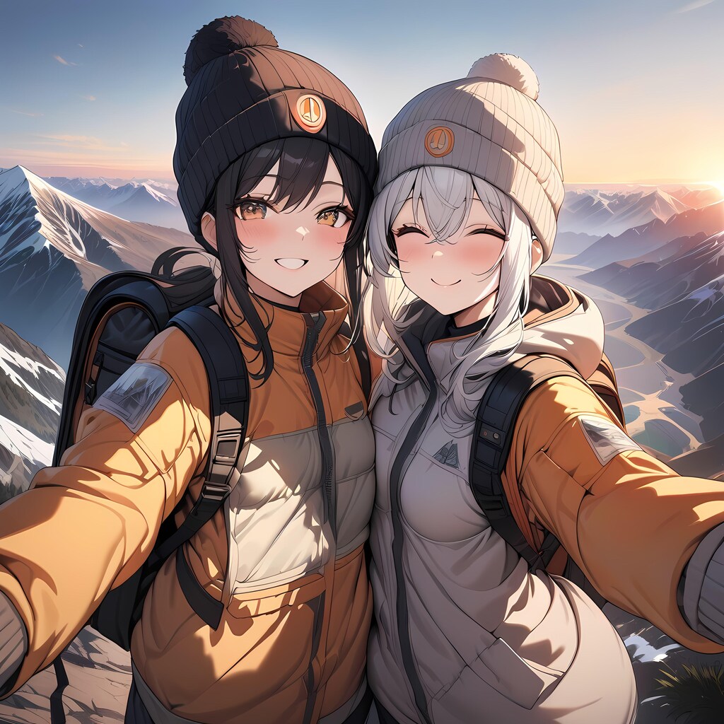 登山　記念撮影