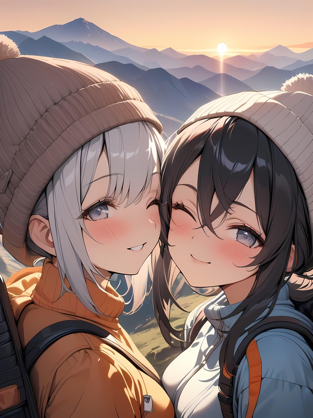 登山　記念撮影