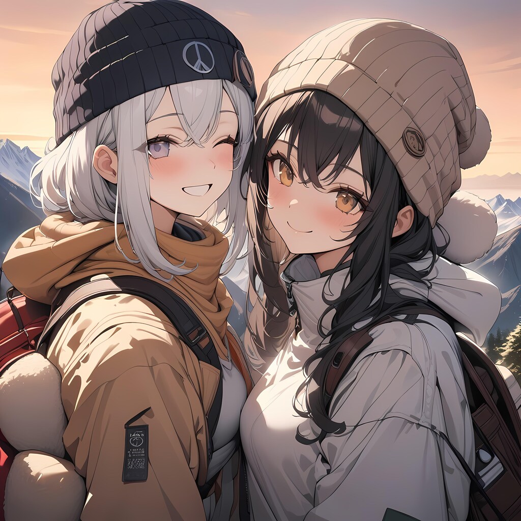 登山　記念撮影